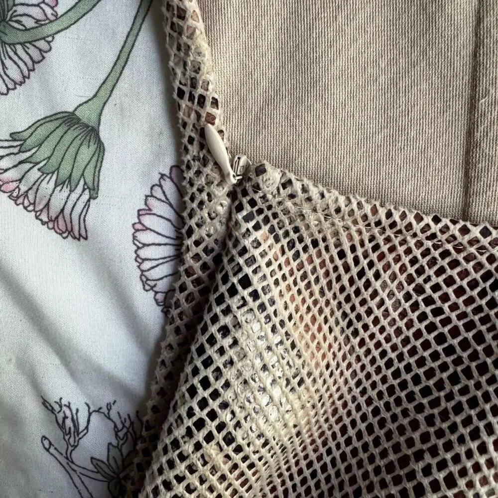 Urban Outfitters Metallic Beige Snakeskin Pattern Tie Back Mini Dress S